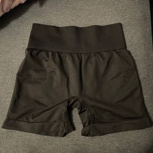 black nylon gym short
